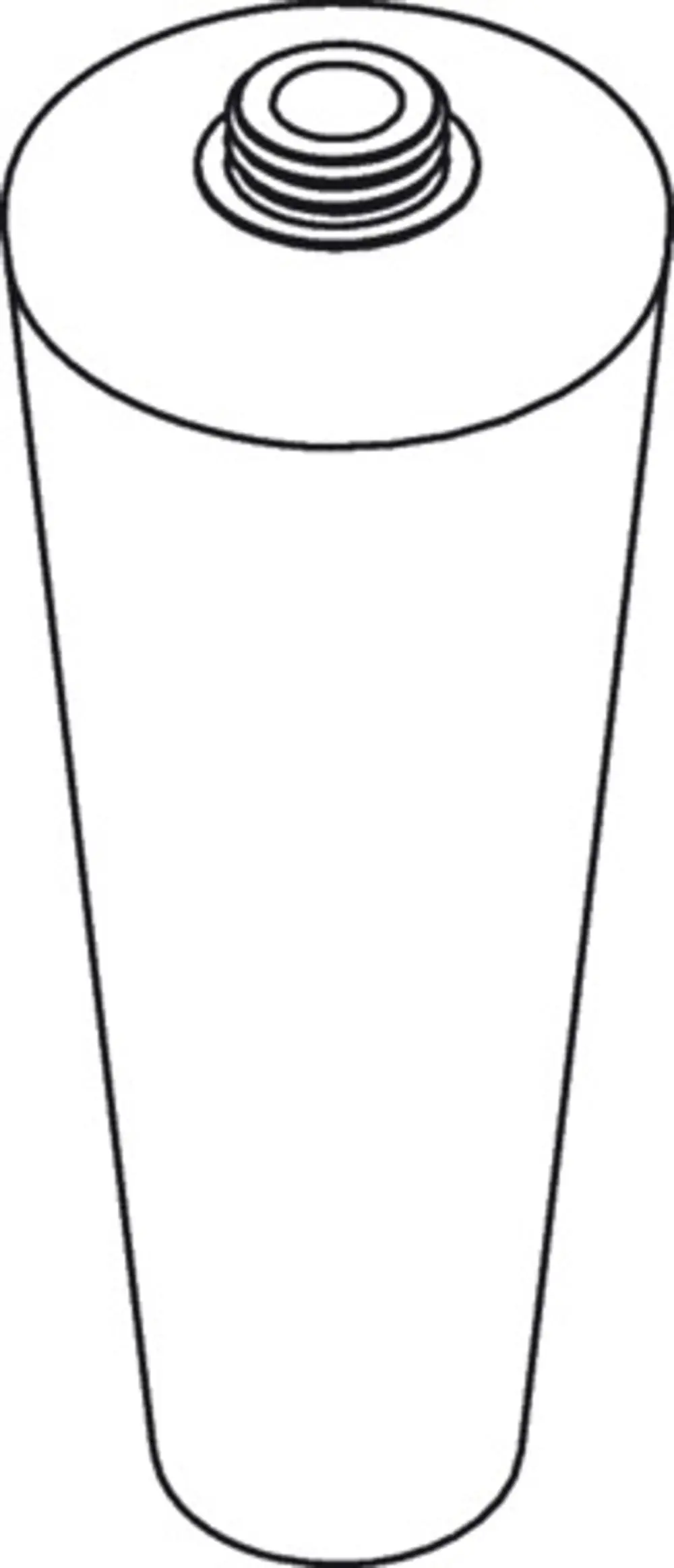 Weißer, konischer Spender aus Glaseinsatz mit Schraubverschluss, vermutlich für Flüssigkeiten, präsentiert im minimalistischen Design von AXOR.